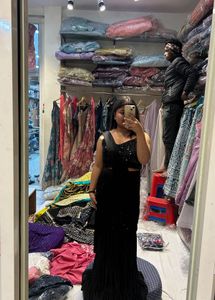 Black Ready to wear Saree