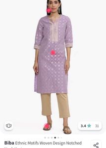Lavender Kurta biba with price tag Length 47
