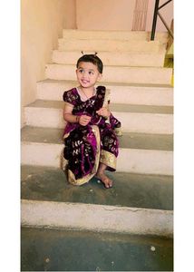 Kids Velvet Peshwai Patal/saree