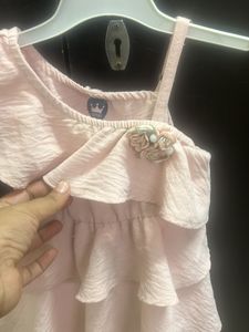 Branded One Off Shoulder Frock For Girl
