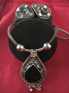 Drop shape onax jewellery Set