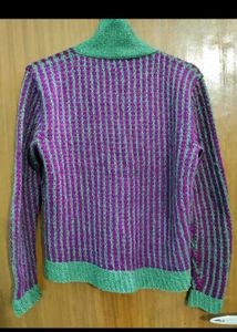 Hand Knitted Magenta Sweater