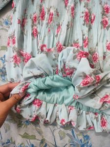 Teal Floral Blouson Top💚