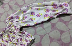 Crop Top With Beautiful Flower Print ...