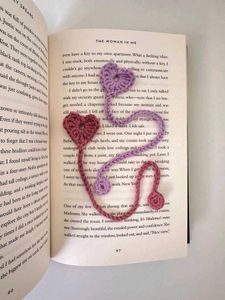 Crochet Heart Bookmark🎀