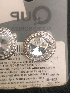 Sparkling Stud Earrings - 2 pair