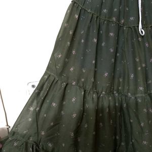 Tiered Floral Skirt