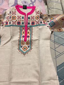 Cream And Black Kurtas