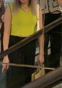 Green &amp; Yellow Sleeveless Top