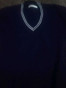 Vintage Navy V-Neck Sweater