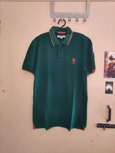 USPA Green Polo T-Shirt