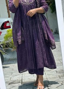 Elegant Purple Kurta Set