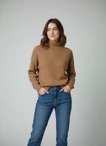 Cozy Brown Turtleneck Sweater