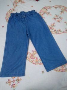 Wide Leg Denim Pants