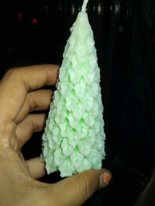 Hand Carved Christmas Tree Candle