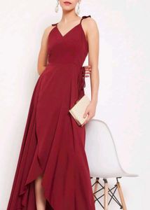 Burgundy Wrap Maxi Dress