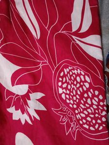 Red Floral Print Top Bottom Set