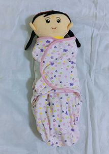 combo of Baby Swaddle Blanket and carrier
