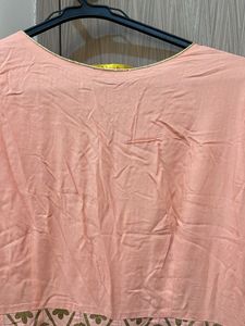 Peach Printed Kurta
