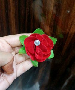 Red Rose Hair Clip (with &amp; w/o Stone)🌹