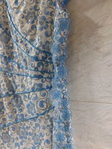 Blue Floral Lace Dress