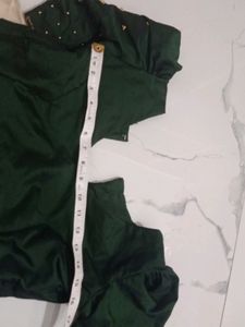 Dark Green Traditional Skirt And Top