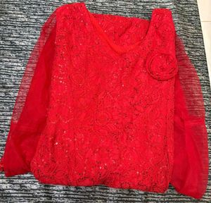 Elegant Red Ethnic Gown