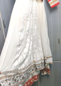 White And Red Long Gown