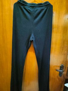 Ribbed Black Lounge Pants
