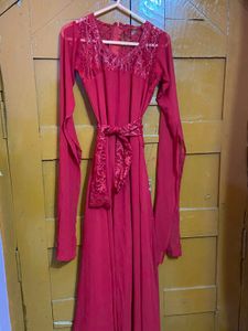 red gown