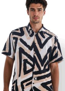Celio Abstract Print Men's Shirt, OverSize
