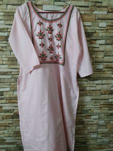 Pink Embroidery Elegant Kurti