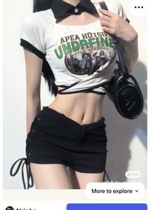 Graphic Print Crop Top