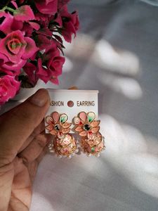 Floral Jhumka Earrings (one pair free)