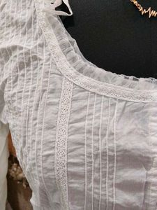 White Button-Down Top