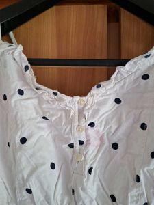 Polka Dot White Tank Top
