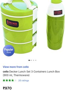 Cello Bottle And Tiffin