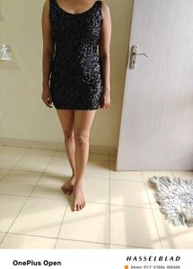 Black Sequence Mini Dress