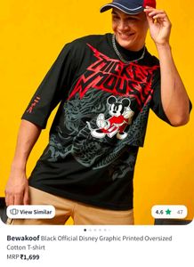 MICKEY MOUSE METAL OVERSIZED TSHIRT