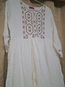 White Frock Kurta