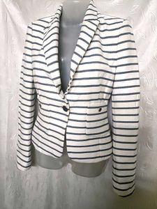 Zara Y2K Striped Blazer 💙 🤍