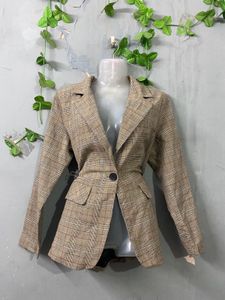 Stylish Plaid Blazer coat