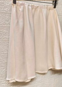 Tailor Stitched White Georgette Skirt Fixed Price