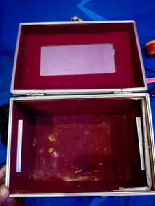 Vintage Silver makeup Vanity Storage Box