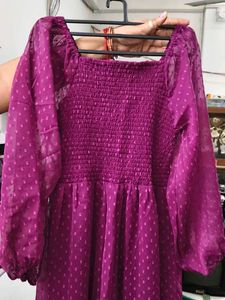 Purple Polka Dot Maxi Dress
