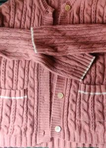 Oversized aesthetic cardigan pink