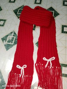 Red Knitted Scarf
