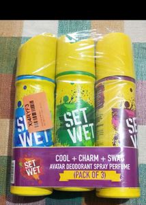 Set Wet Deodorant Spray (Pack of 3)