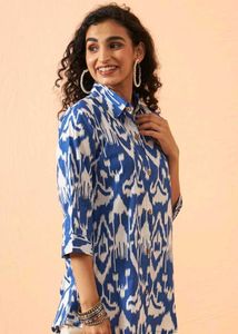 Blue Ikat Co-ord Set