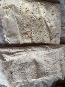 Schiffli n embroidered cut pieces Material